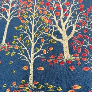 Vintage Fall Themed Blue Sweatshirt